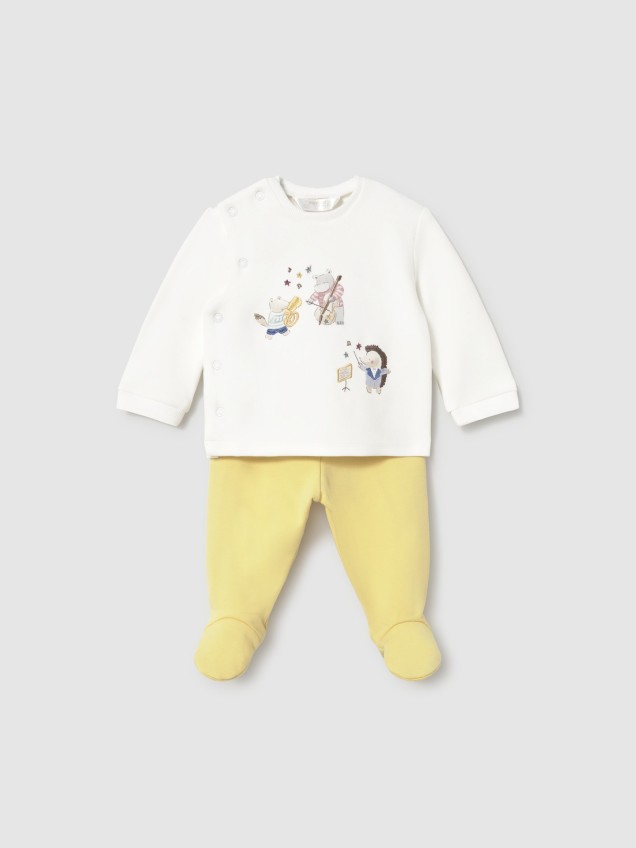 Conjunto de Camisola e Calças com Pé