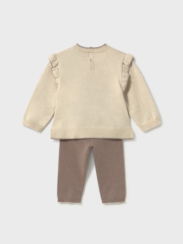 Conjunto de Camisola e Calças em Malha