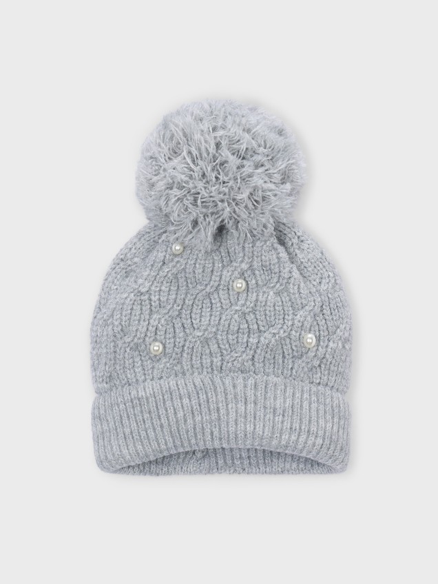 Gorro de Malha com Pérolas