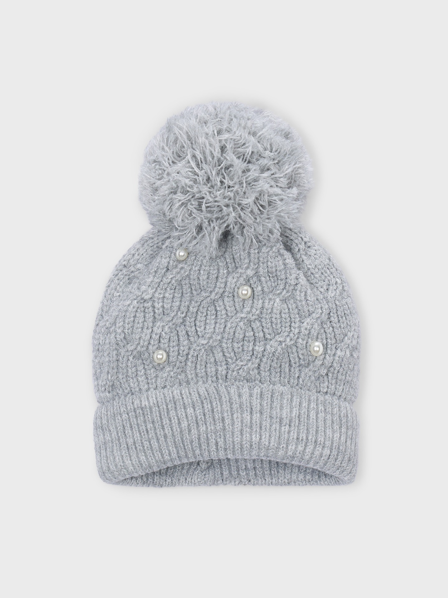 Gorro de Malha com Pérolas