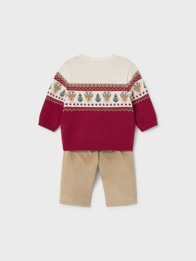 Conjunto de Camisola de Malha e Calças de Bebé