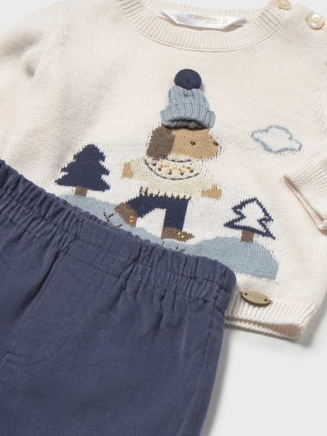 Conjunto de Camisola e Calças para Bebé