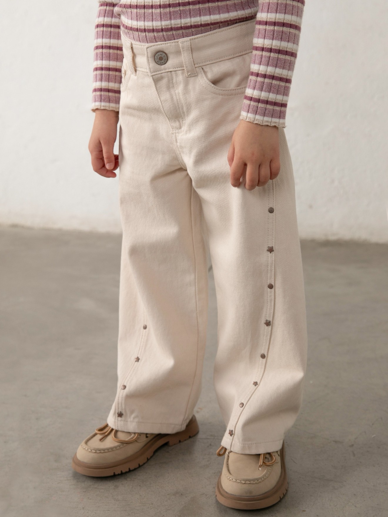 Calças de Sarja Wide Leg