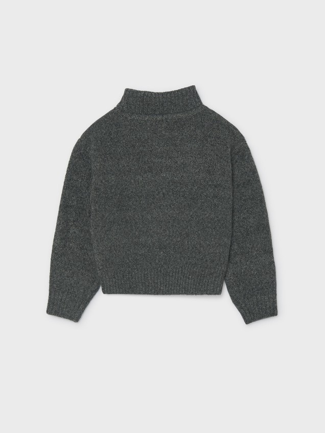 Camisola de Malha Intarsia com Corações