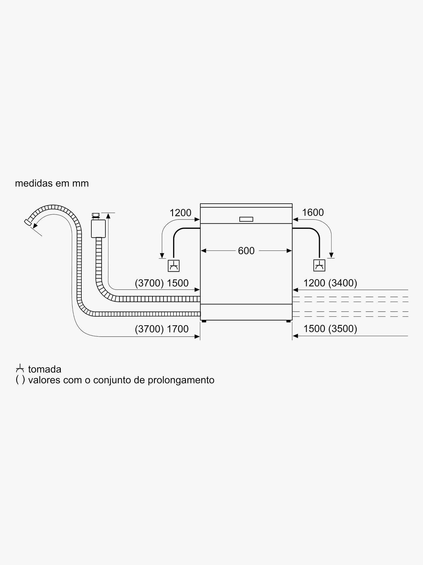 Máquina de Lavar Loiça de Instalação Livre 60 cm