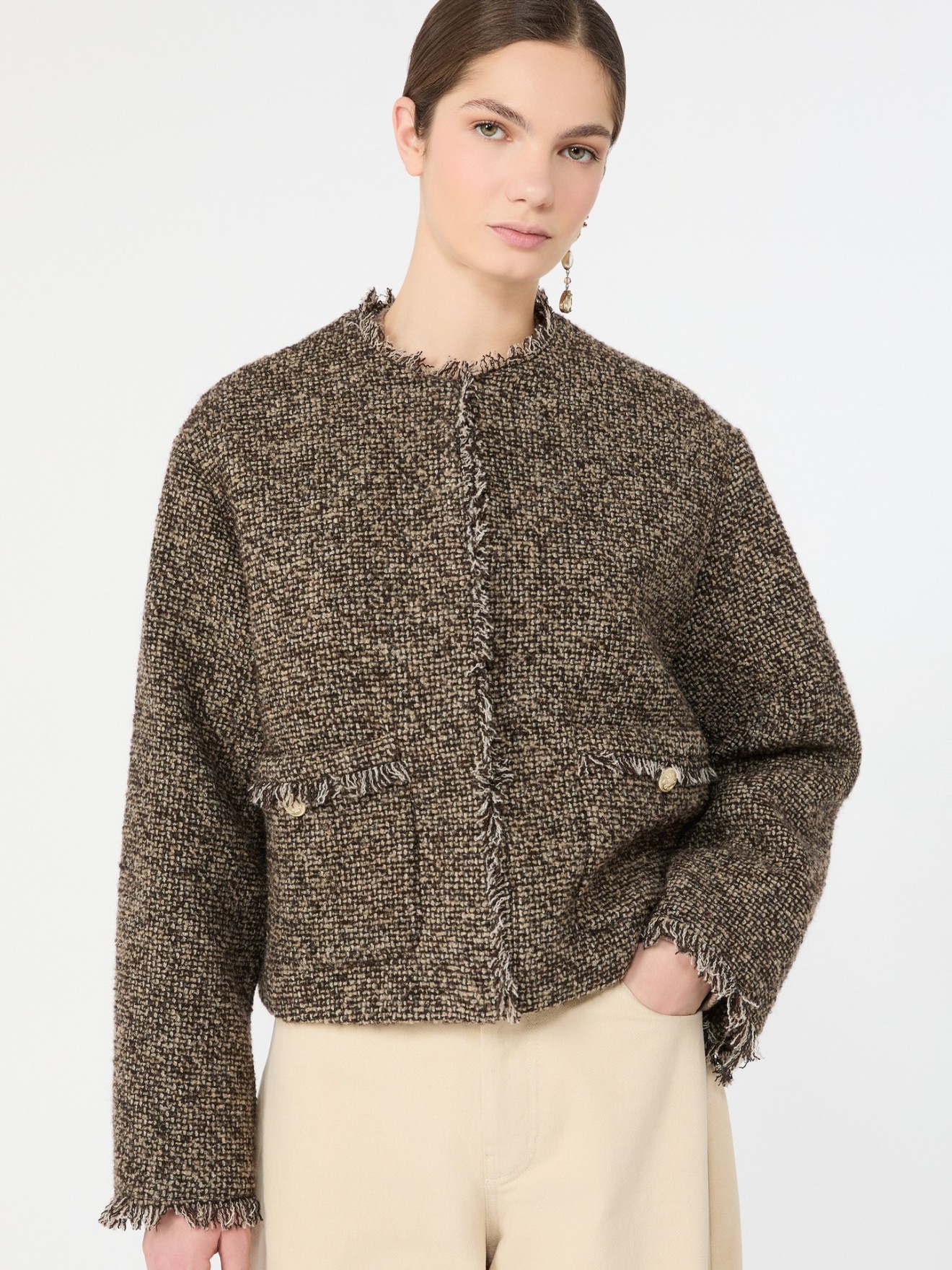 Casaco Boucl� Cropped WKDVENTO