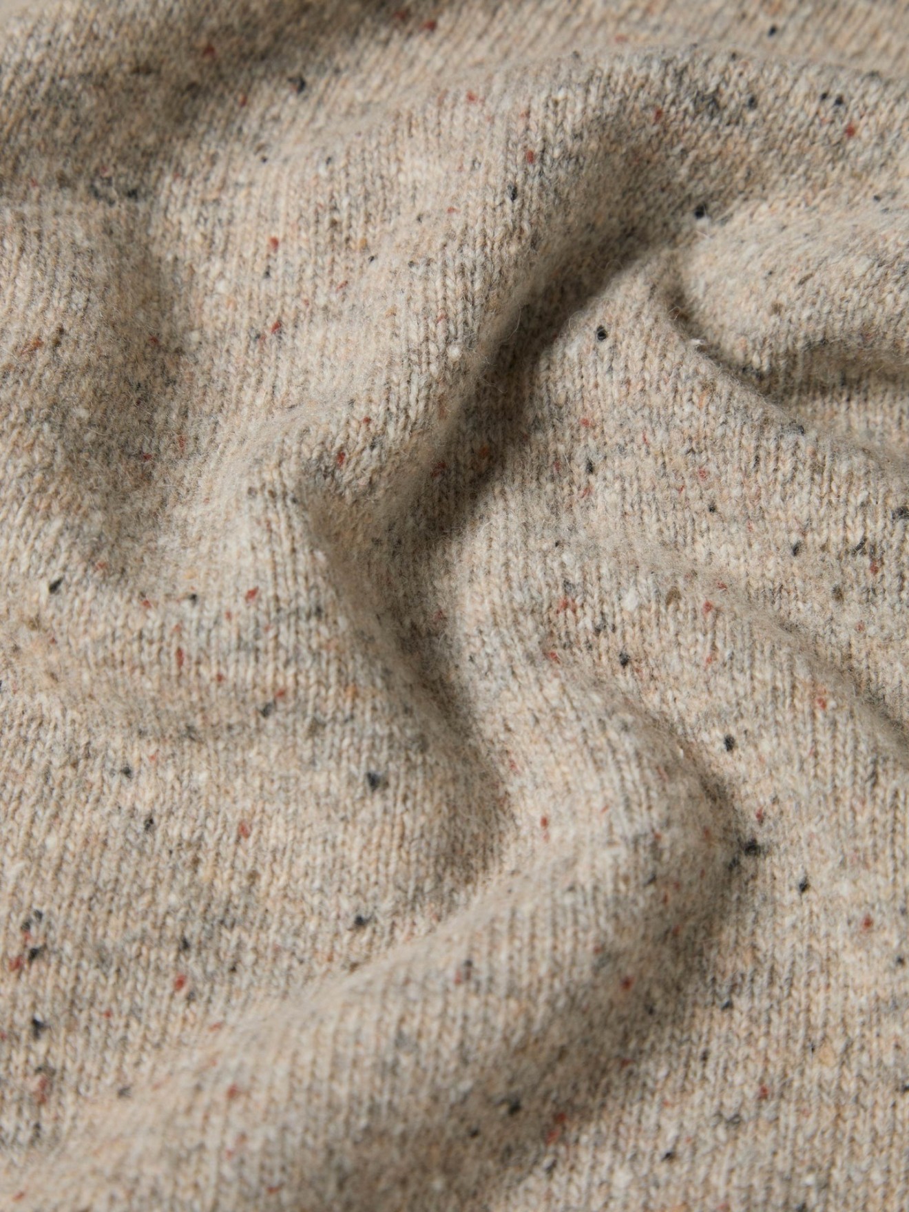 Camisola de Gola Alta em Malha Tweed