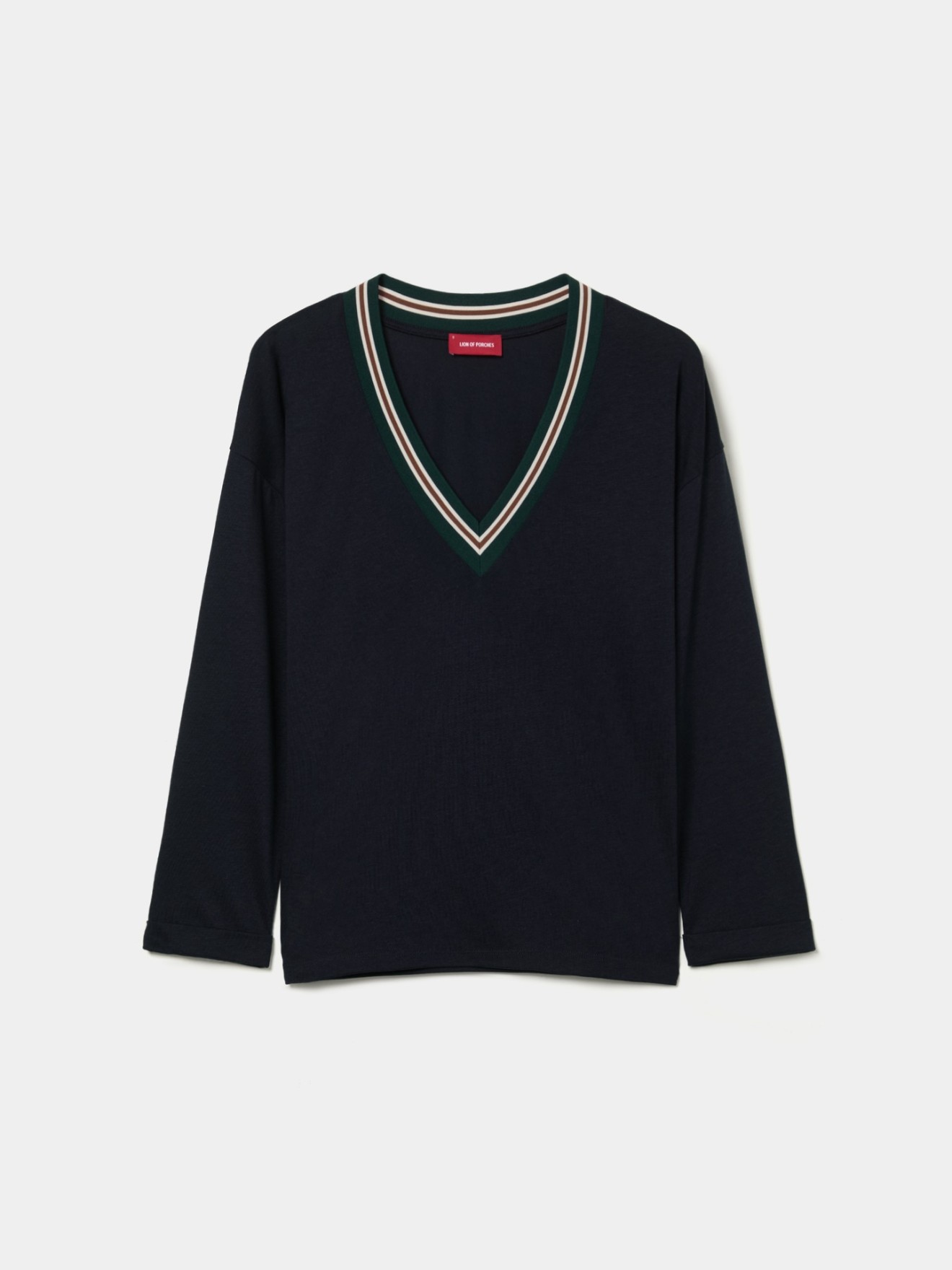 Camisola com Decote em Bico