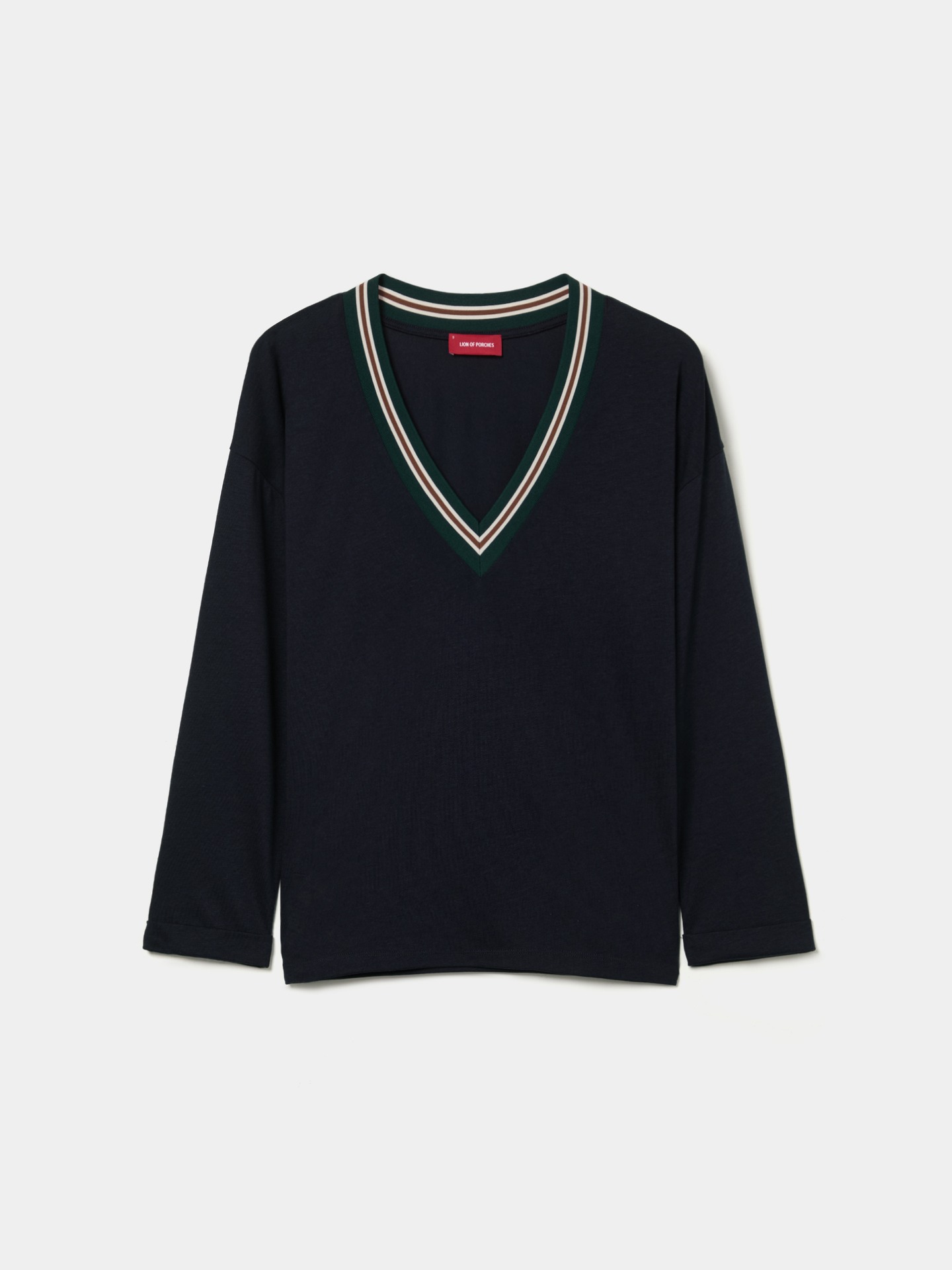 Camisola com Decote em Bico