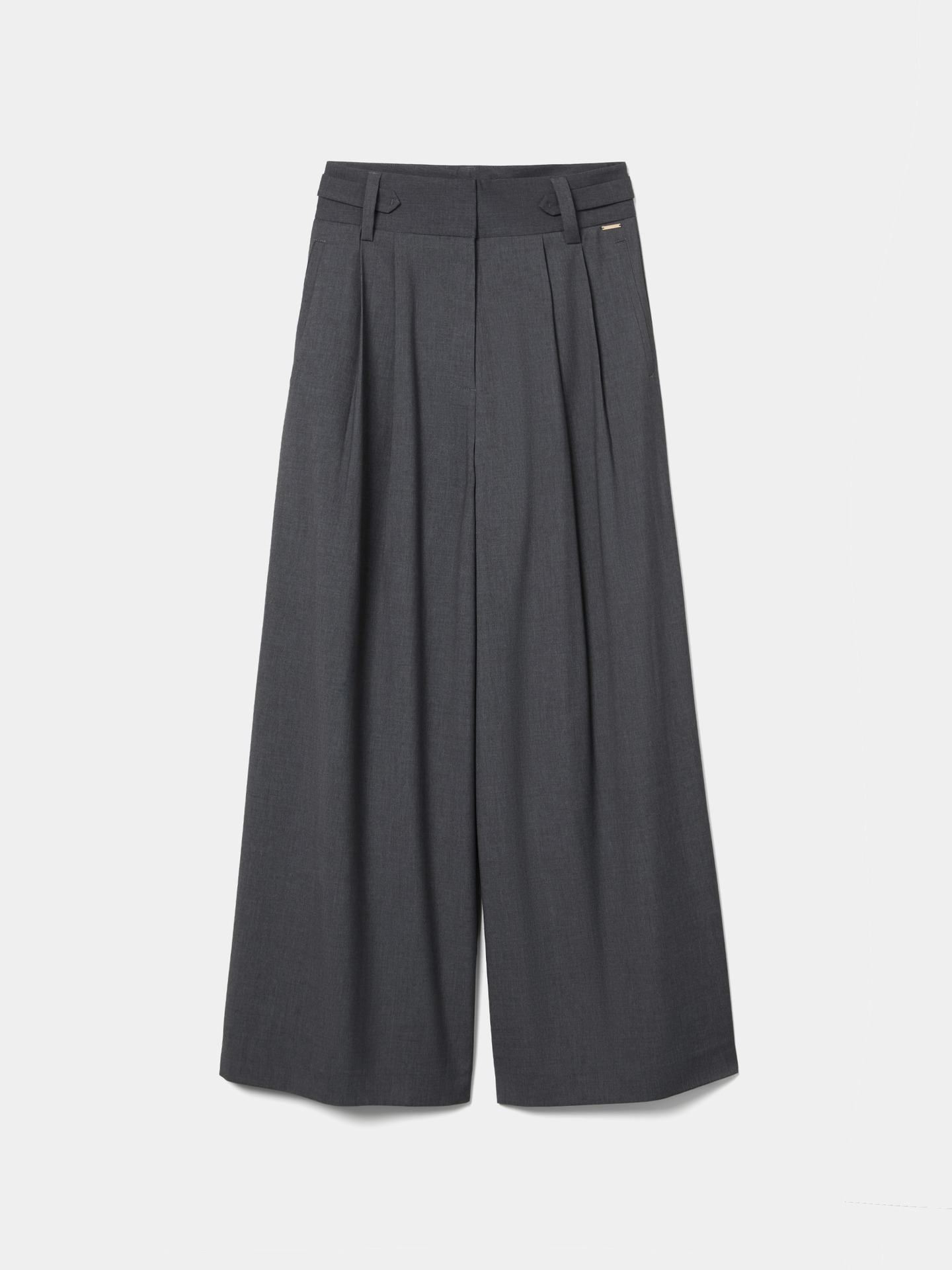 Calças Wide Leg com Pregas