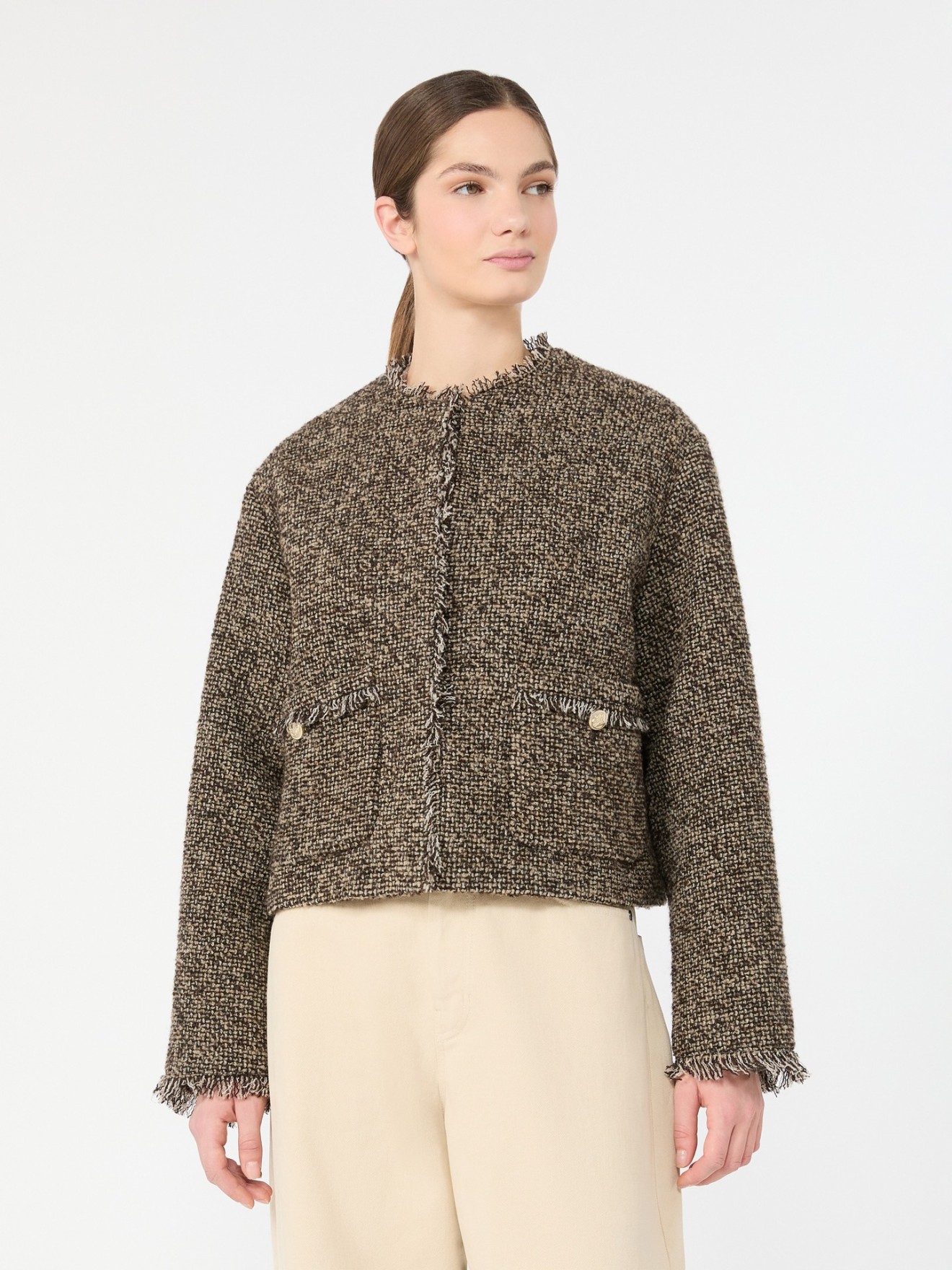 Casaco Boucl� Cropped WKDVENTO