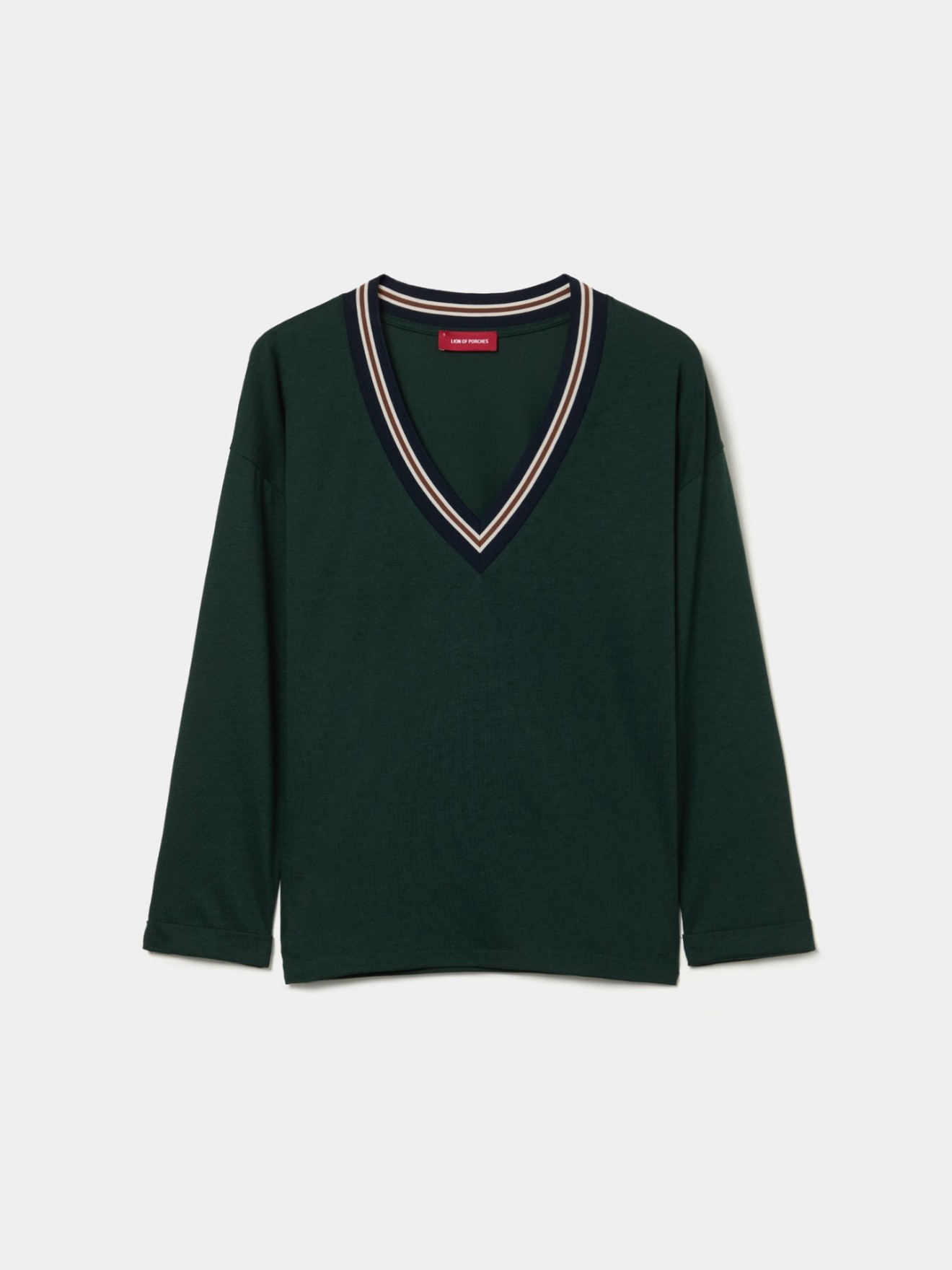 Camisola com Decote em Bico