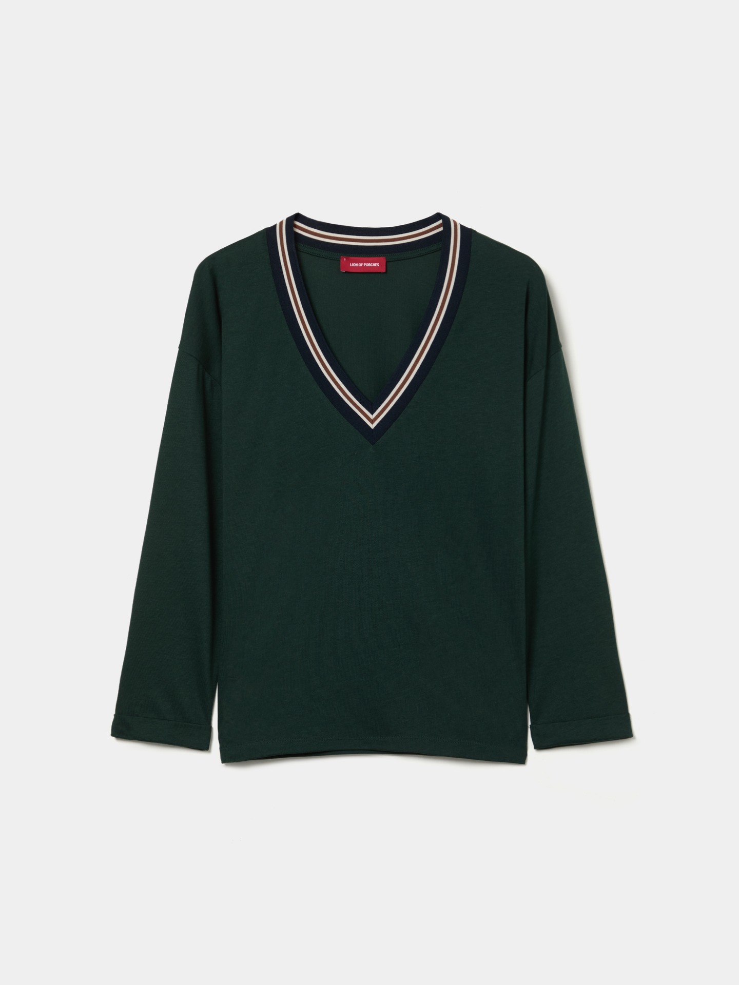 Camisola com Decote em Bico