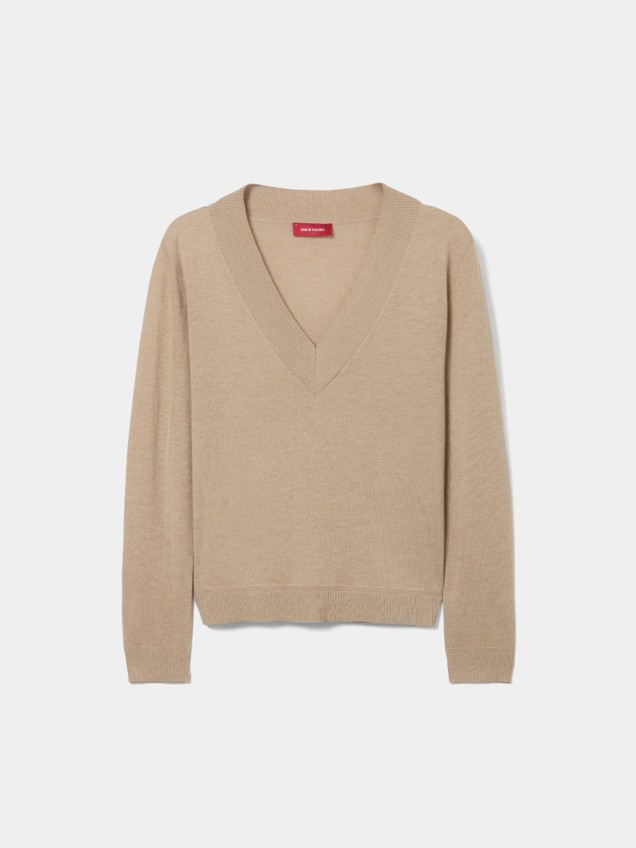 Camisola de Malha com Decote em V