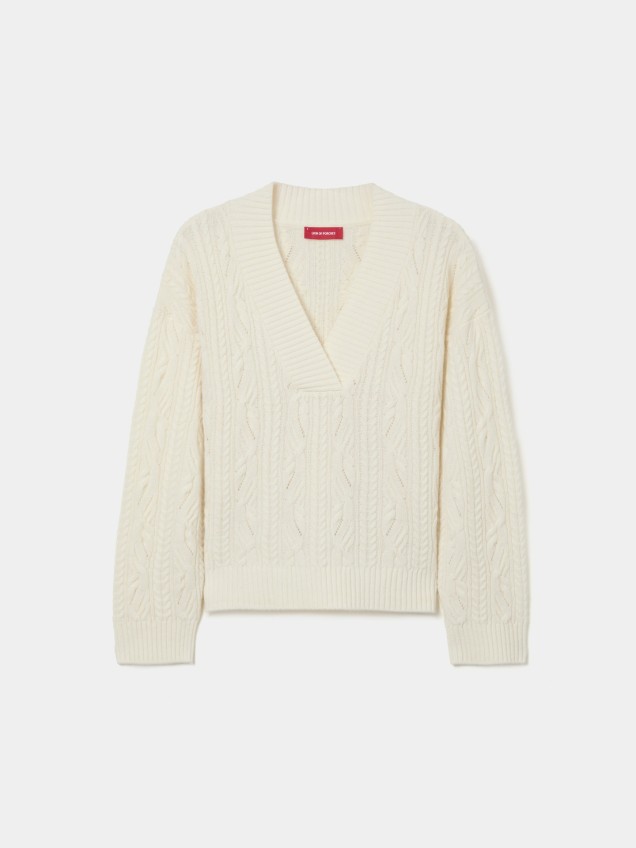 Camisola em L� com Decote em V