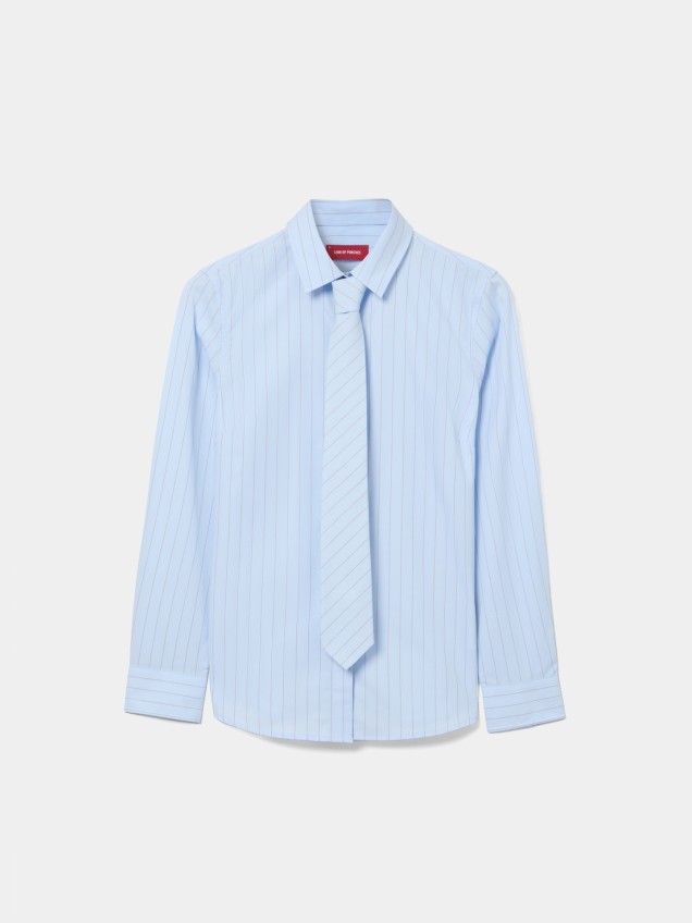 Camisa às Riscas com Gravata