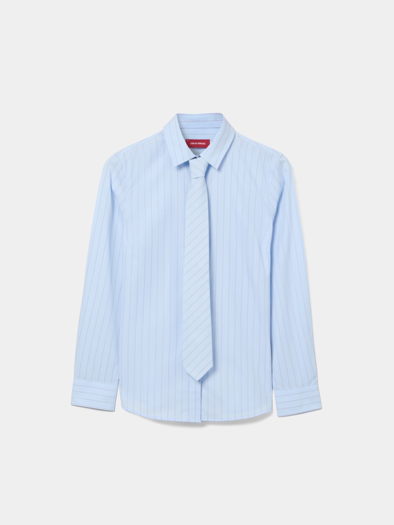 Camisa �s Riscas com Gravata
