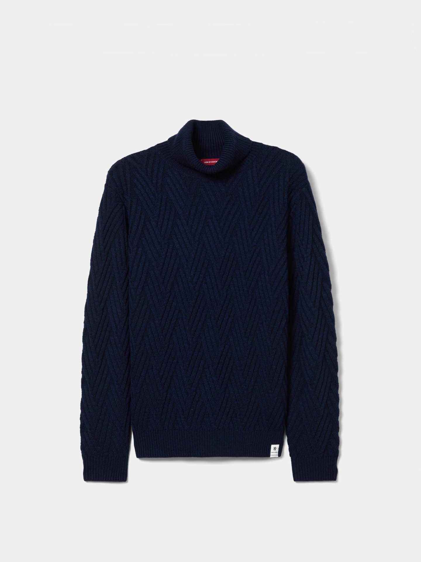 Camisola de Gola Alta com Textura
