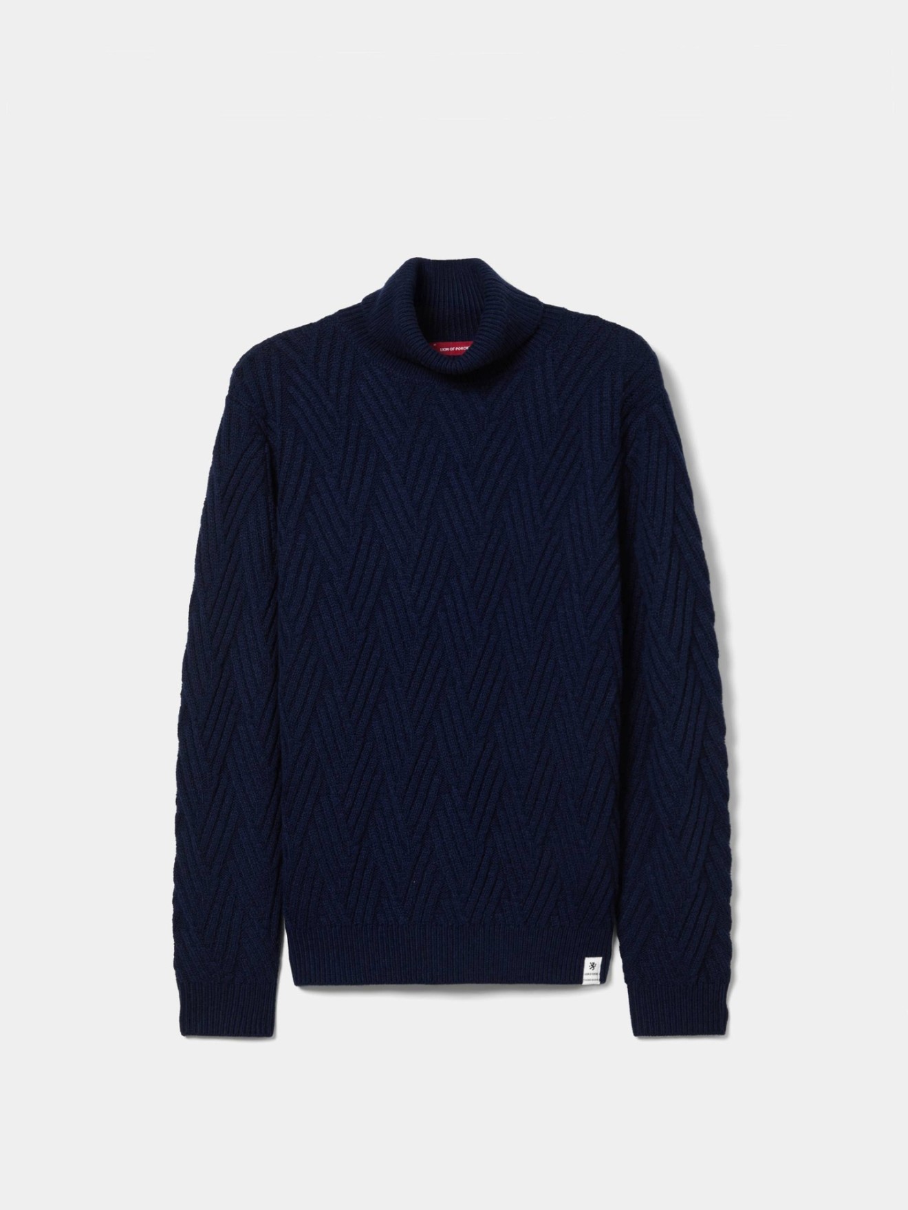 Camisola de Gola Alta com Textura