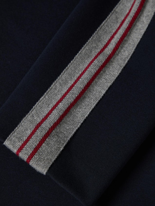 Camisola de Malha com Barras Laterais