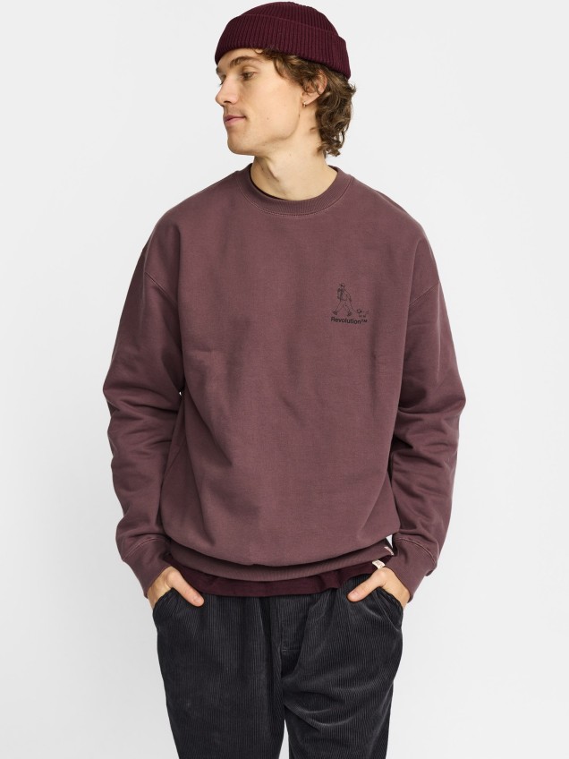 Sweatshirt em Algodão Orgânico com Gola Redonda