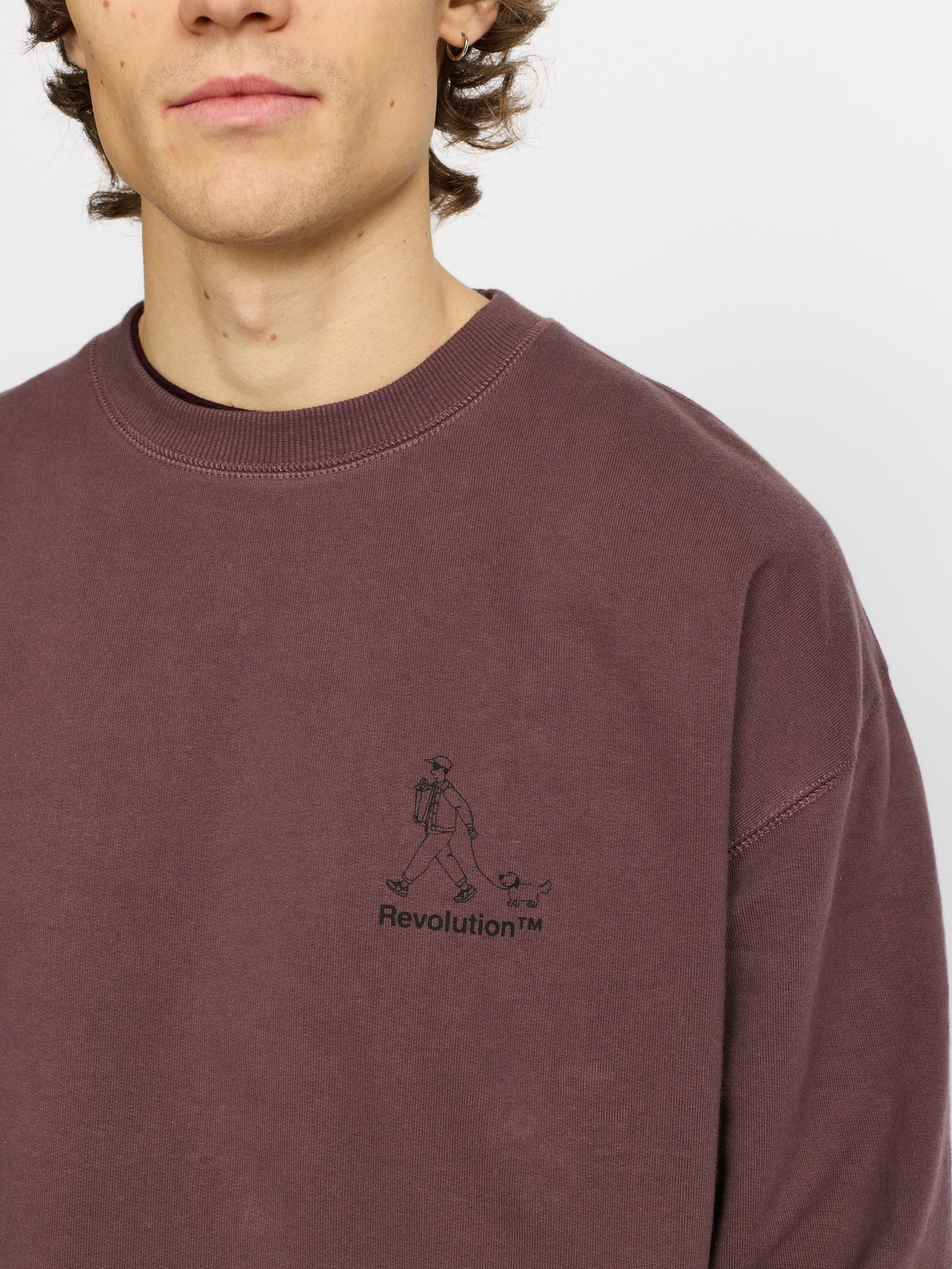 Sweatshirt em Algodão Orgânico com Gola Redonda