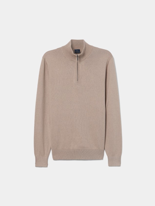 Camisola de Malha com Fecho de Correr