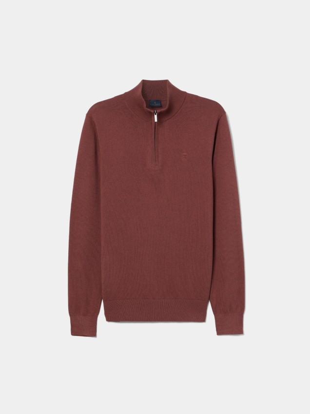 Camisola de Malha com Fecho de Correr