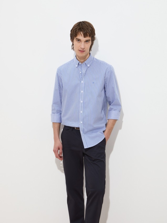 Camisa de Riscas Regular Fit