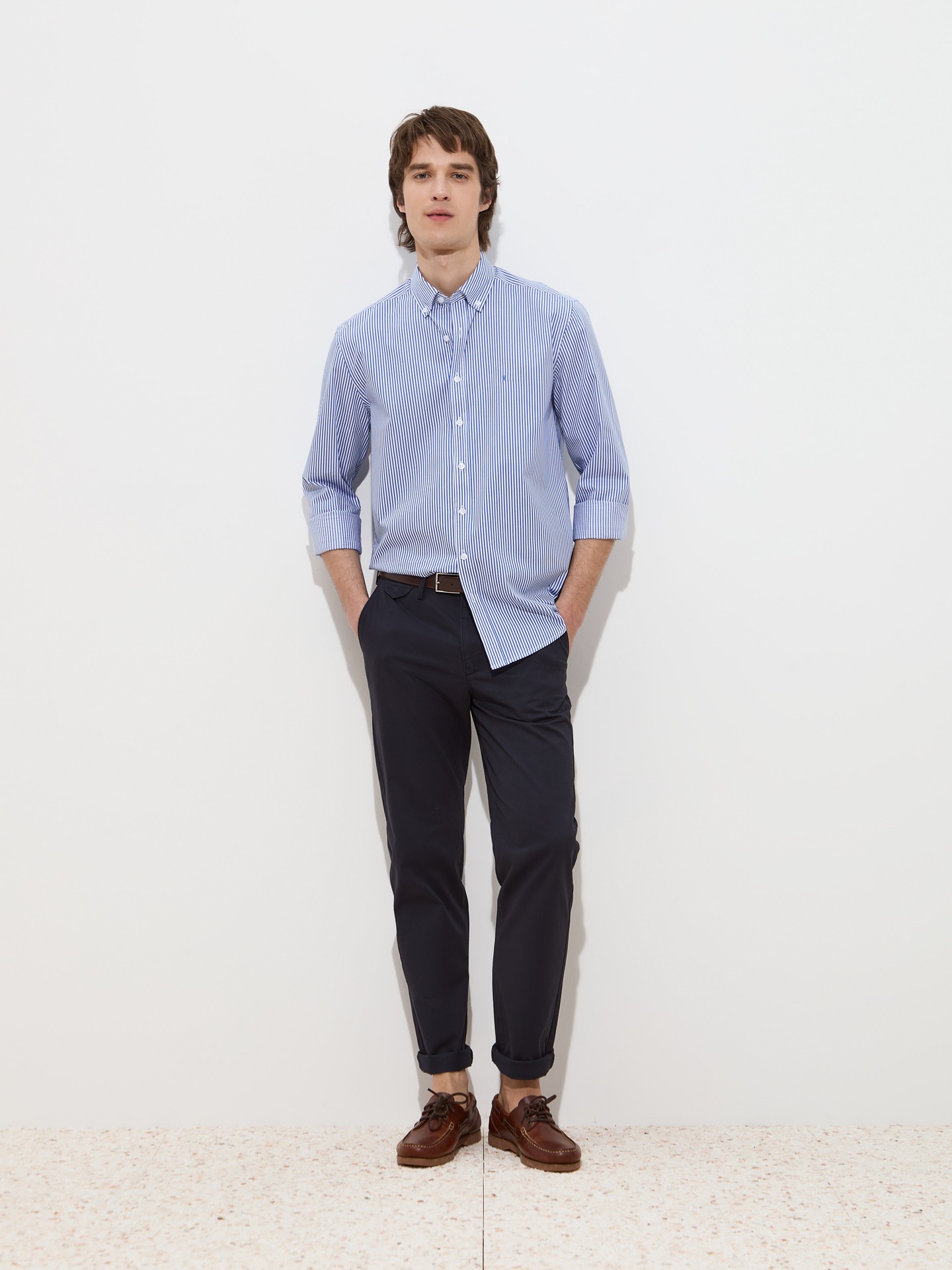 Camisa de Riscas Regular Fit