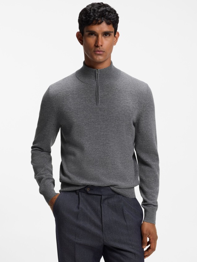 Camisola com Meio Fecho de Correr