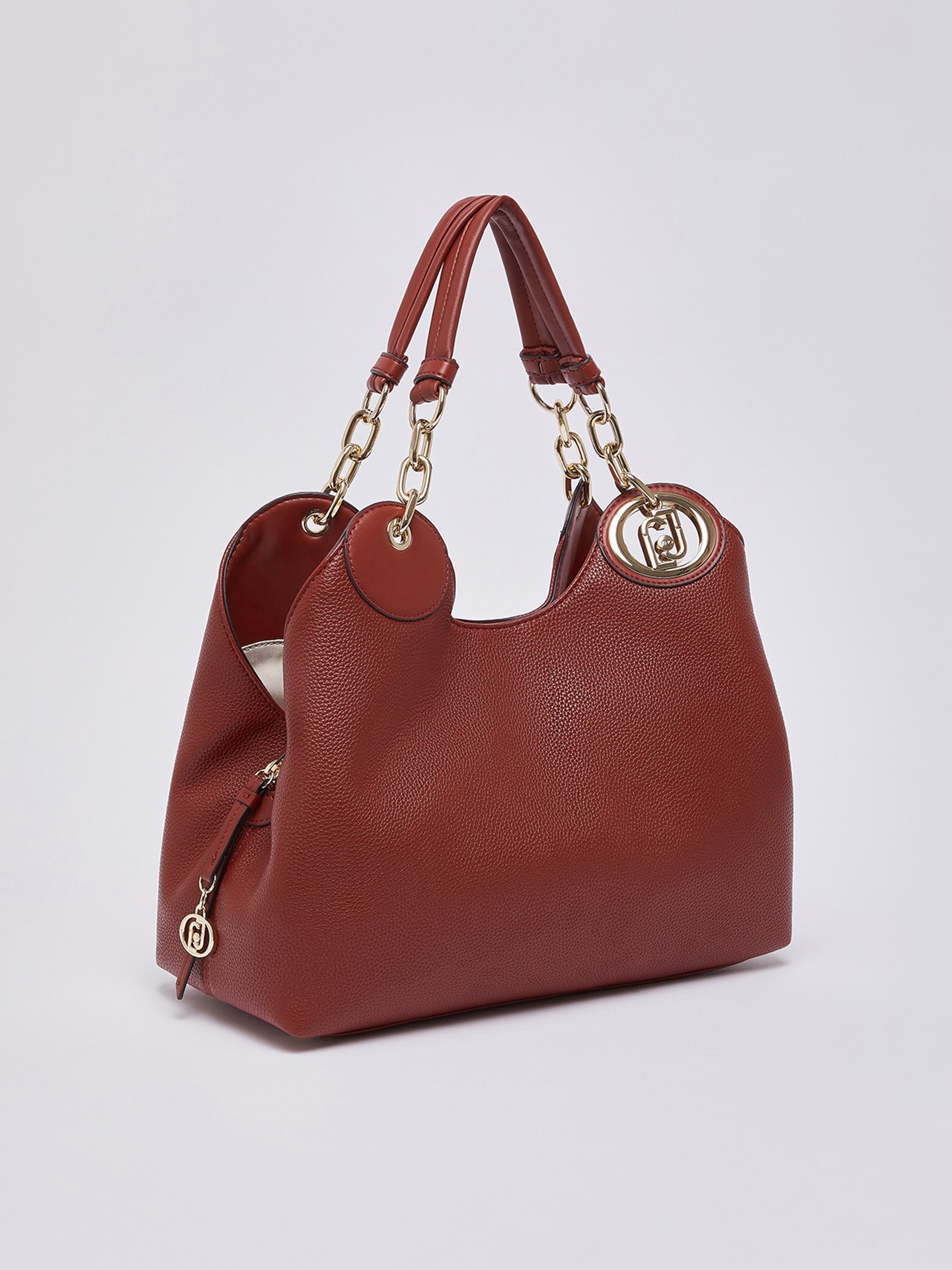 Mala Satchel Média com Efeito Granulado