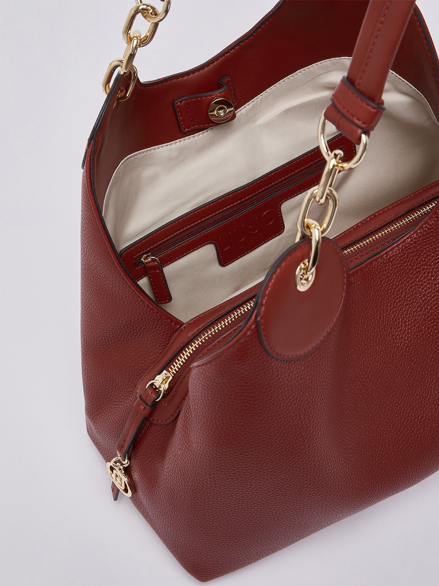 Mala Satchel Média com Efeito Granulado