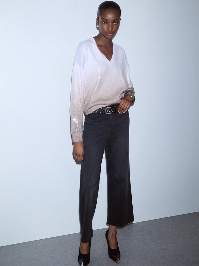 Camisola de Malha com Lantejoulas