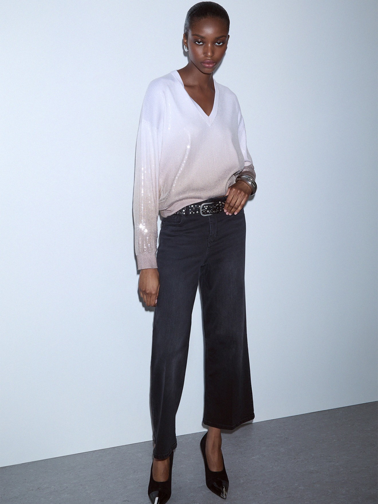 Camisola de Malha com Lantejoulas