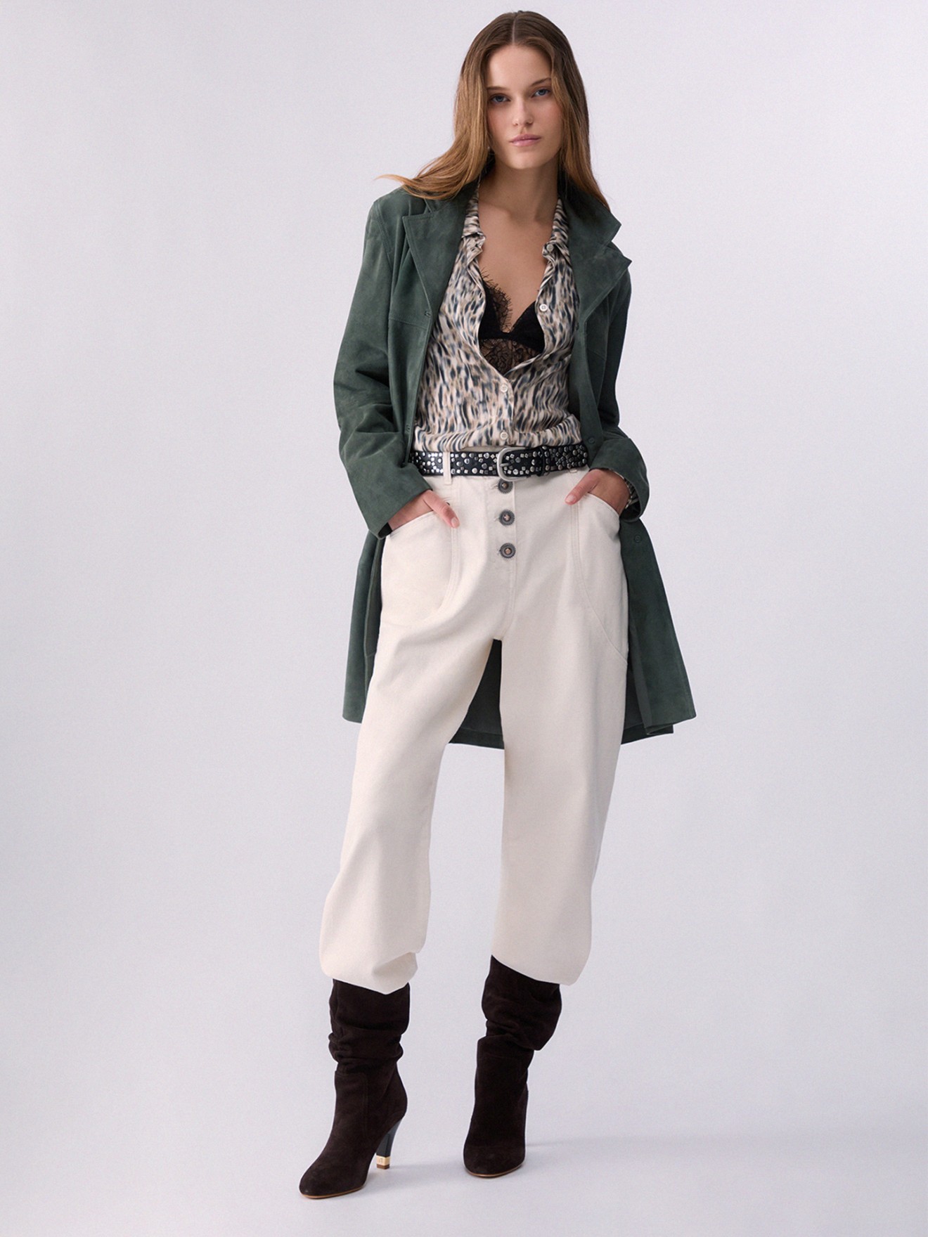 Camisa com Padr�o Animal Print