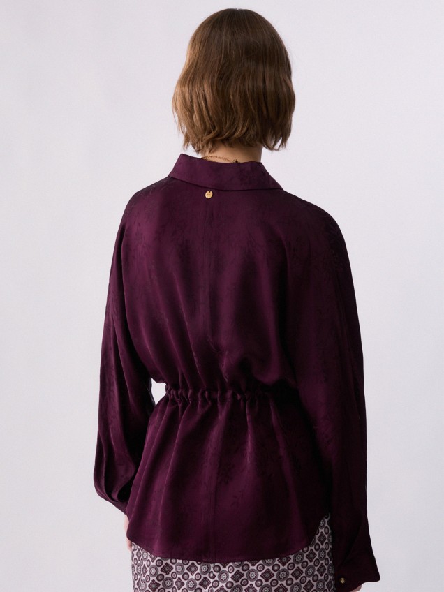 Camisa de Cetim Jacquard