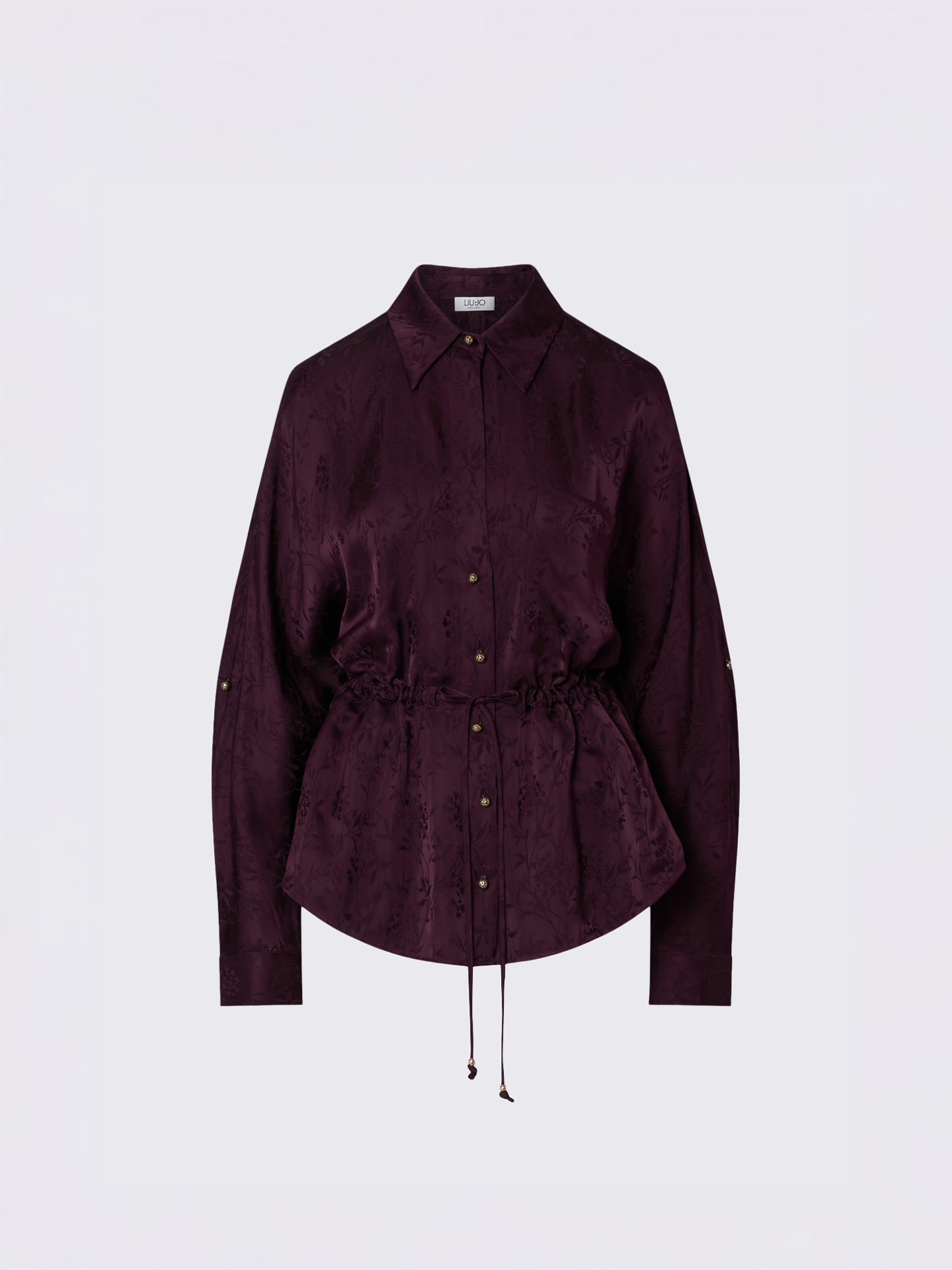 Camisa de Cetim Jacquard