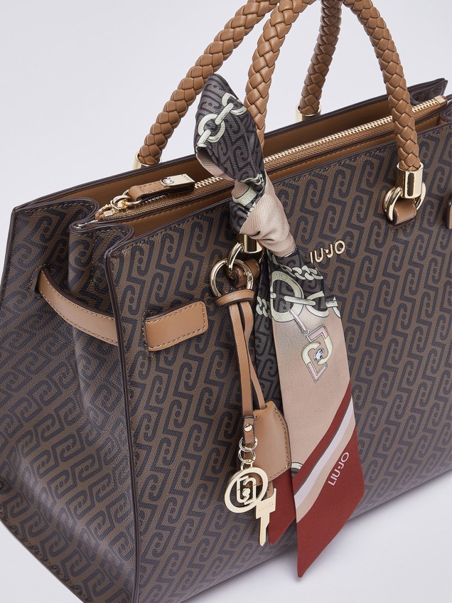Mala Satchel Média com Lenço