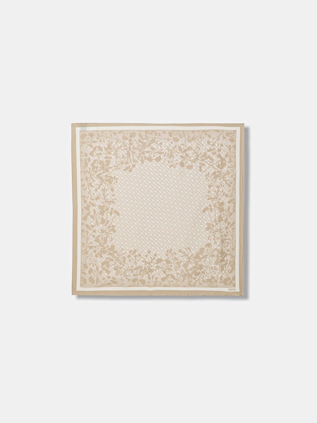 Len�o Estampado em Twill de Seda