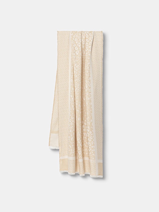 Estola em Jacquard Animal Print