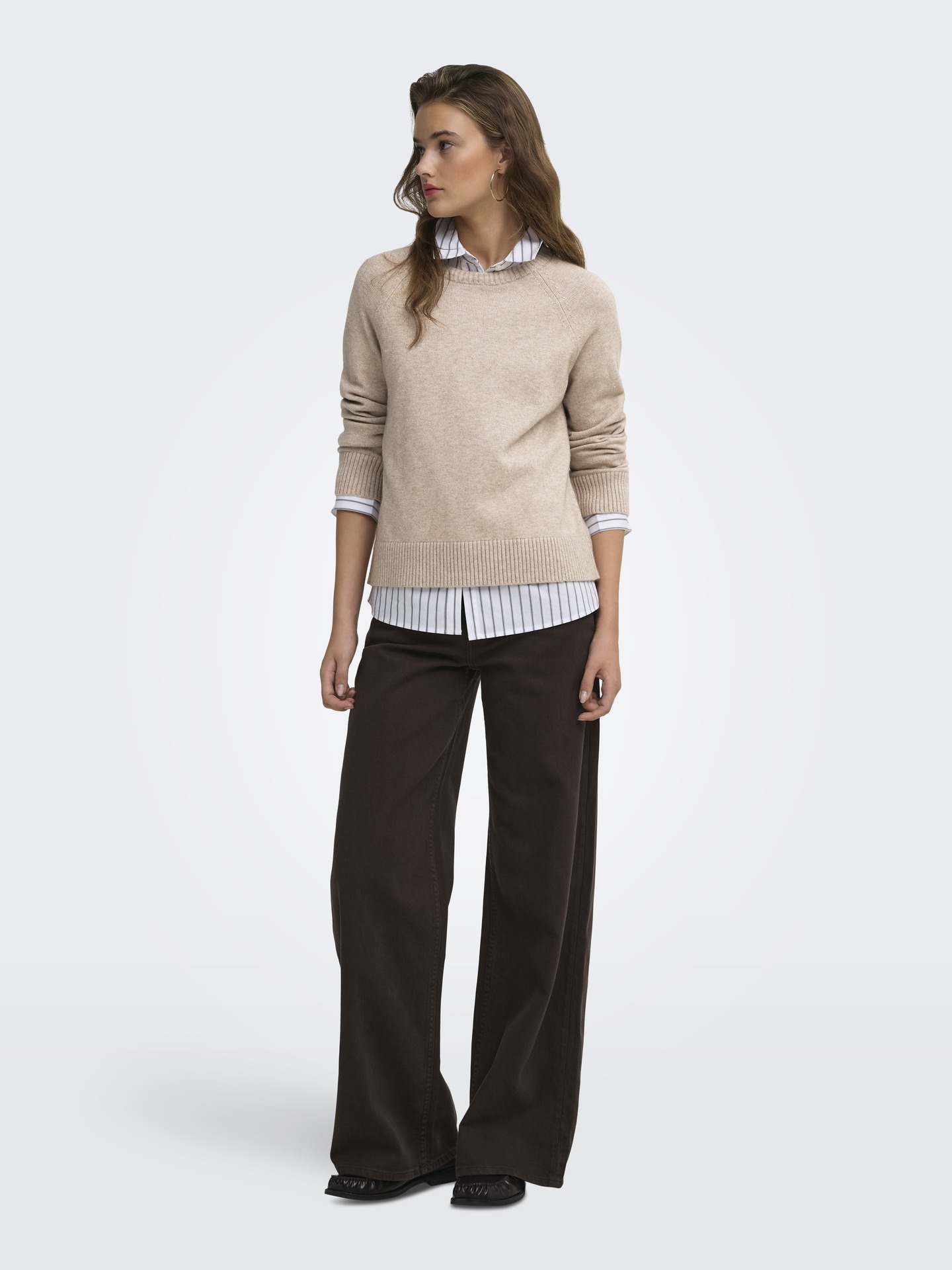 Camisola de Malha com Gola Redonda