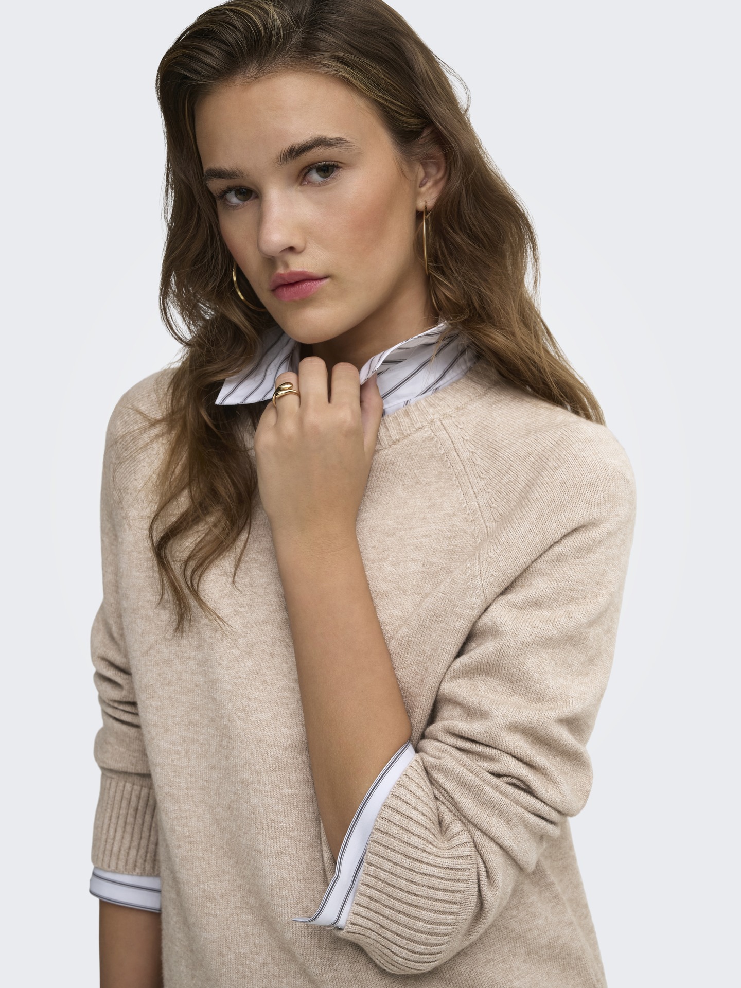 Camisola de Malha com Gola Redonda