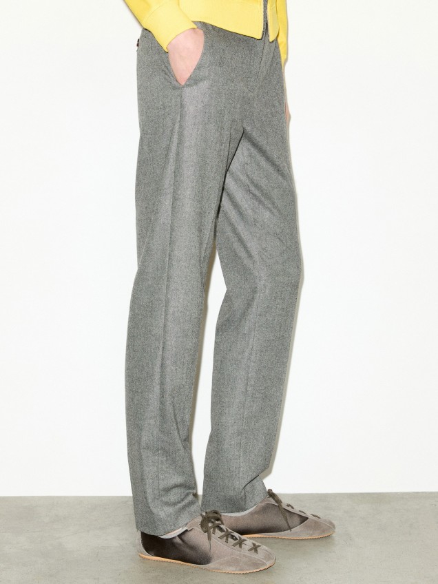 Calças em Flanela Slim Fit MCOPANNO