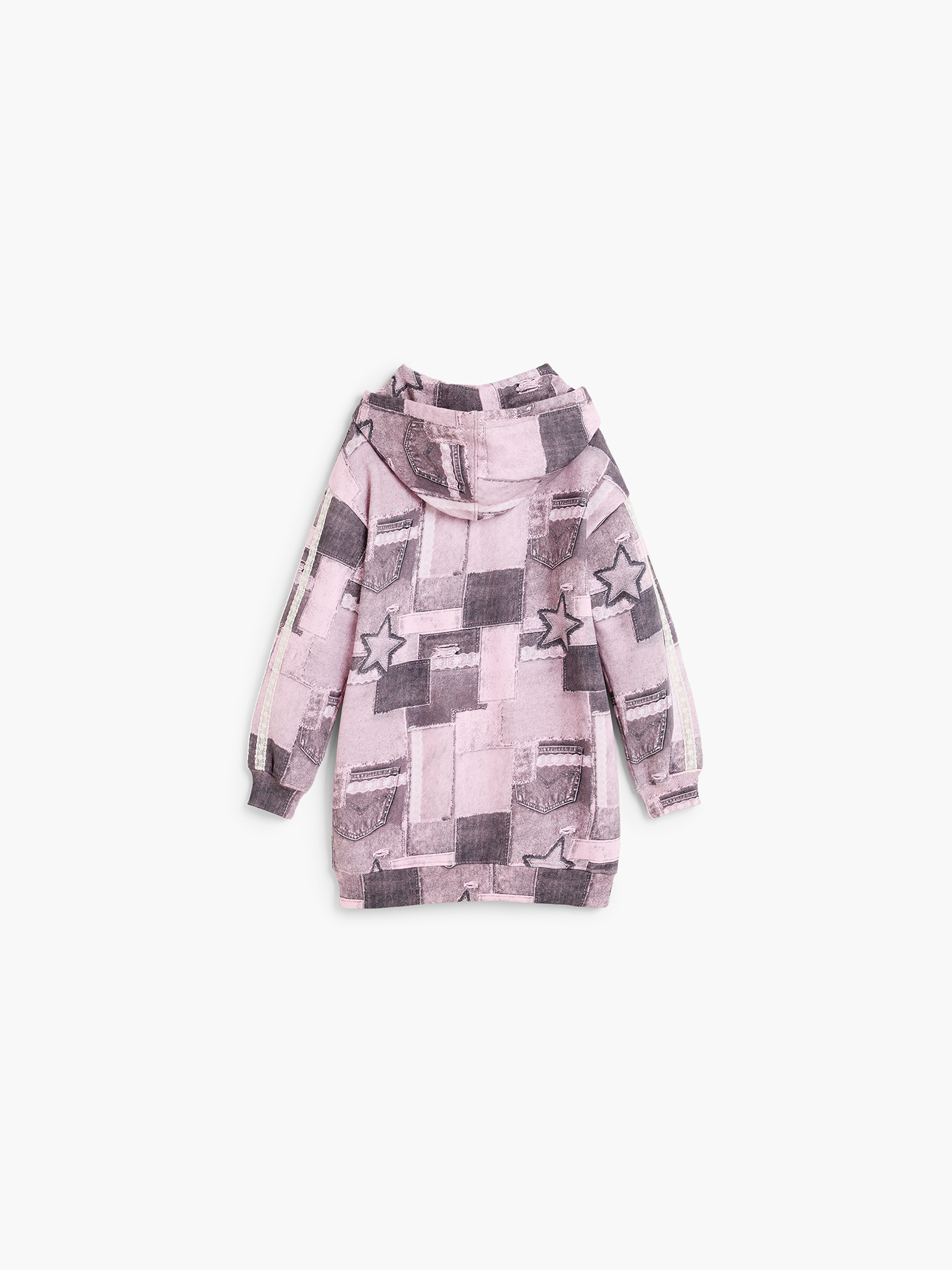 Vestido Tipo Sweatshirt com Capuz