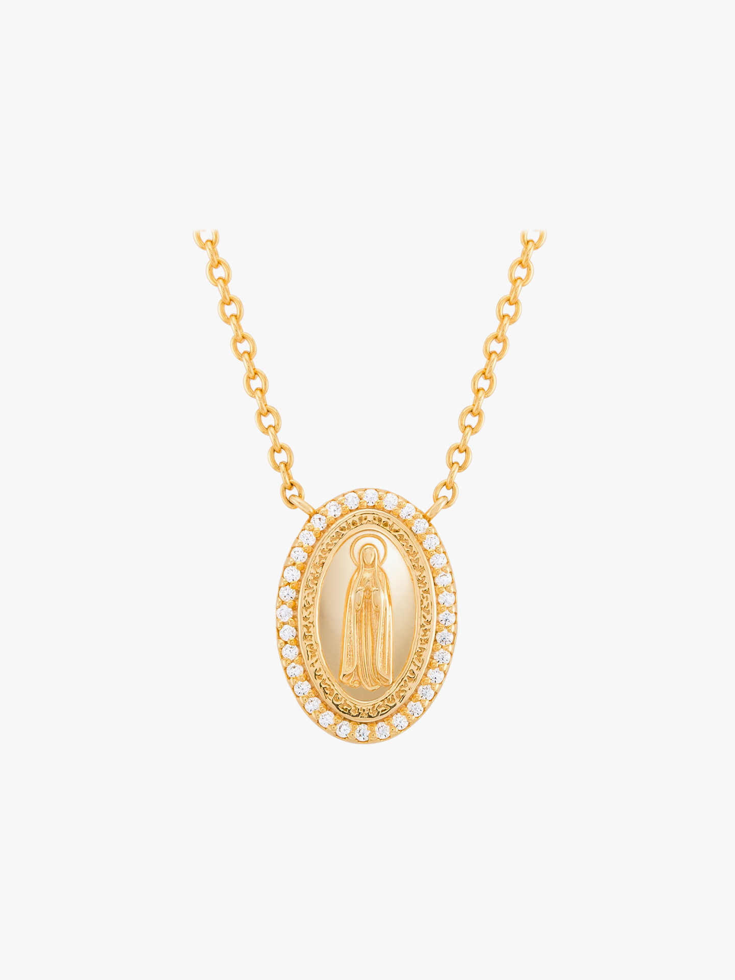 Colar Hope com Medalha de Nossa Senhora de Fátima e Cruz