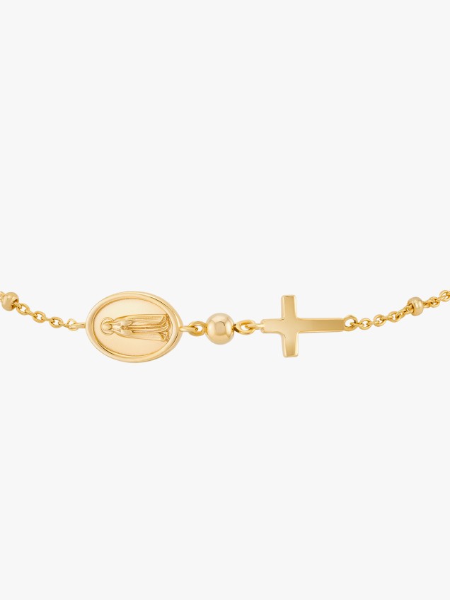 Pulseira Hope com Medalha de Nossa Senhora de Fátima e Cruz