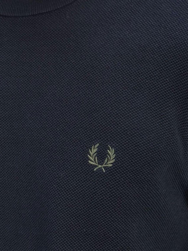Camisola com Pespontos em Piqué