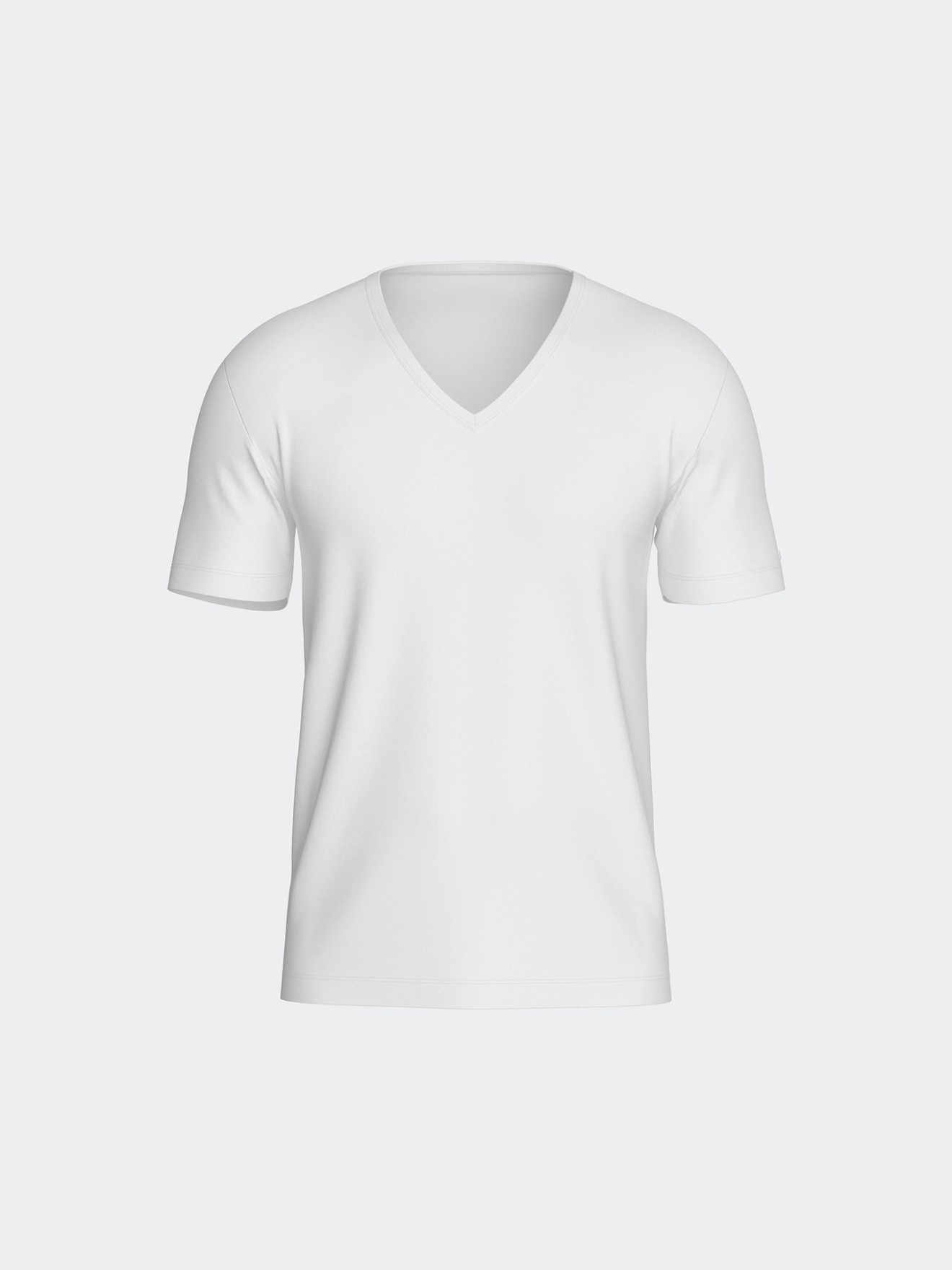 T-shirt Cotton Stretch Decote em V