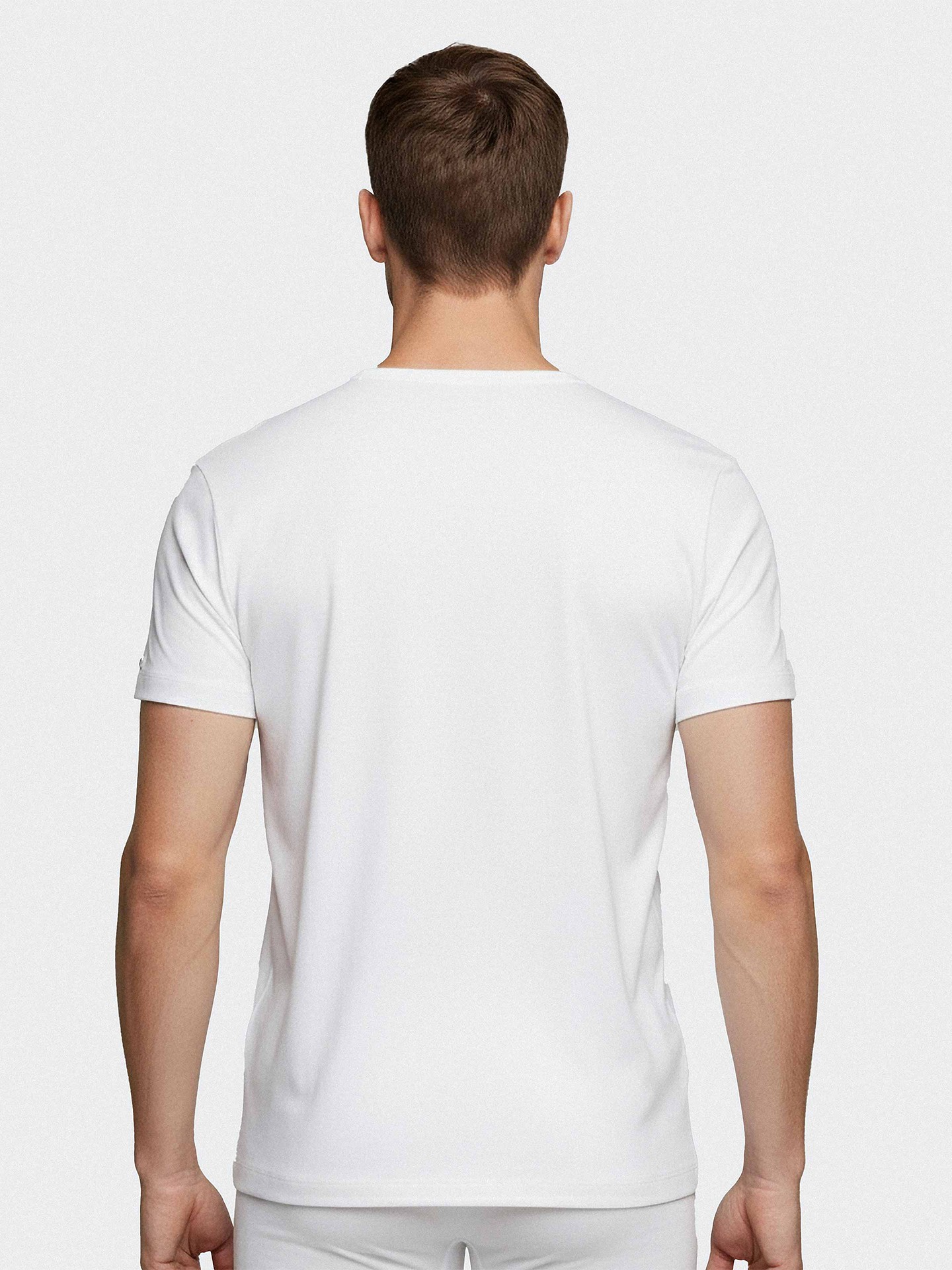 T-shirt Cotton Stretch Decote em V